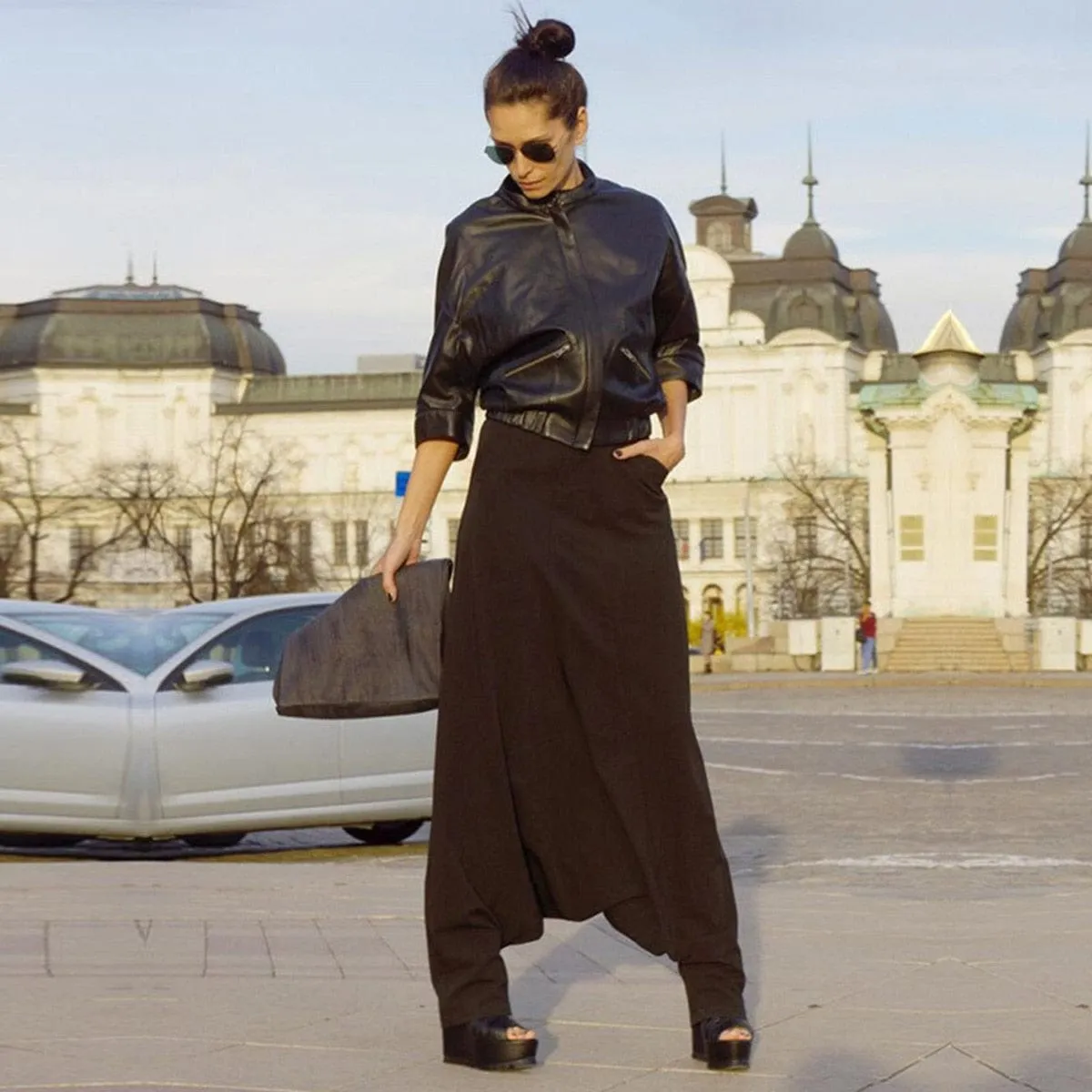 Backless Low Crotch Solid  Jumpsuit