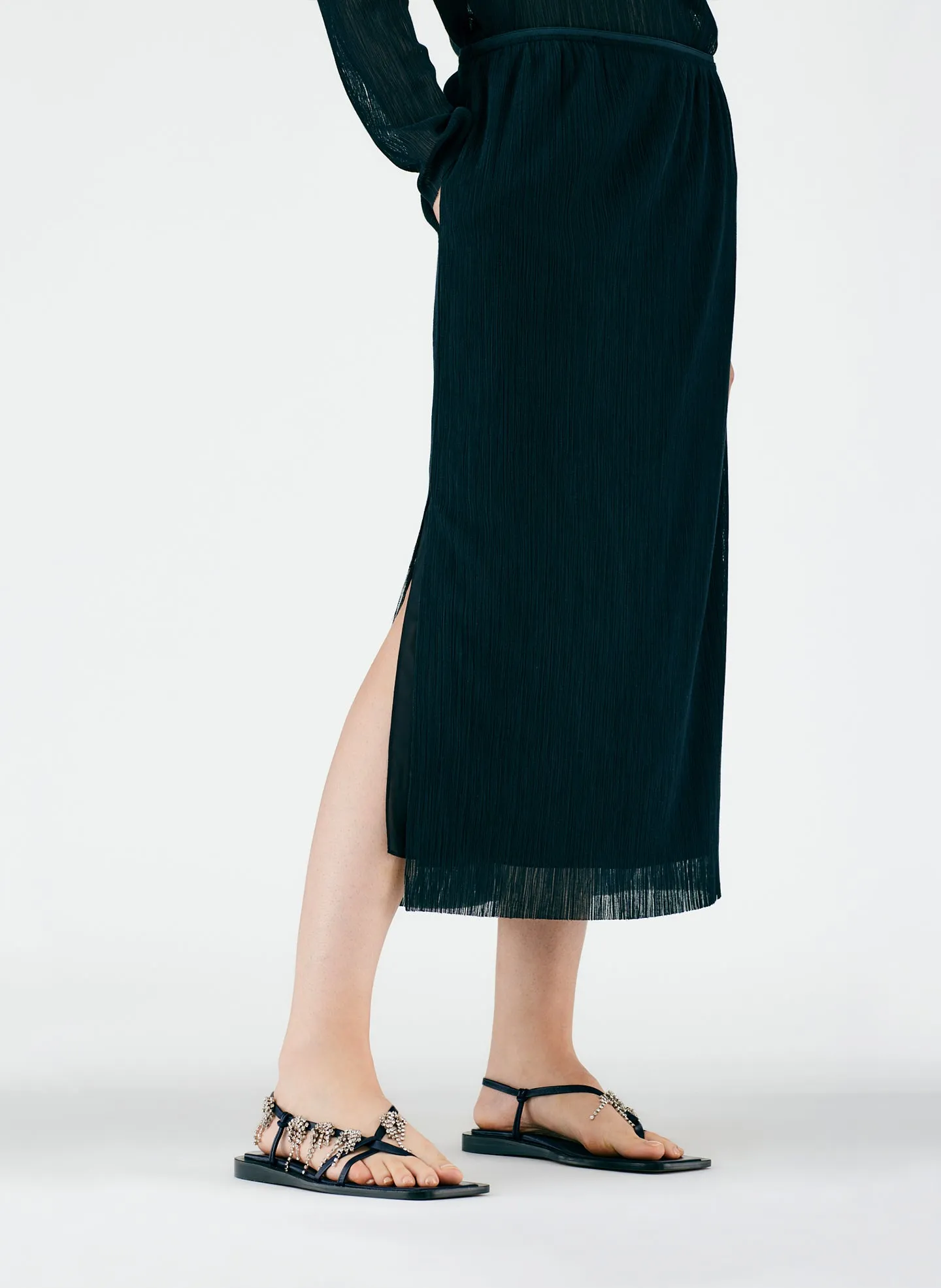 Crepe Gauze Pull On Skirt