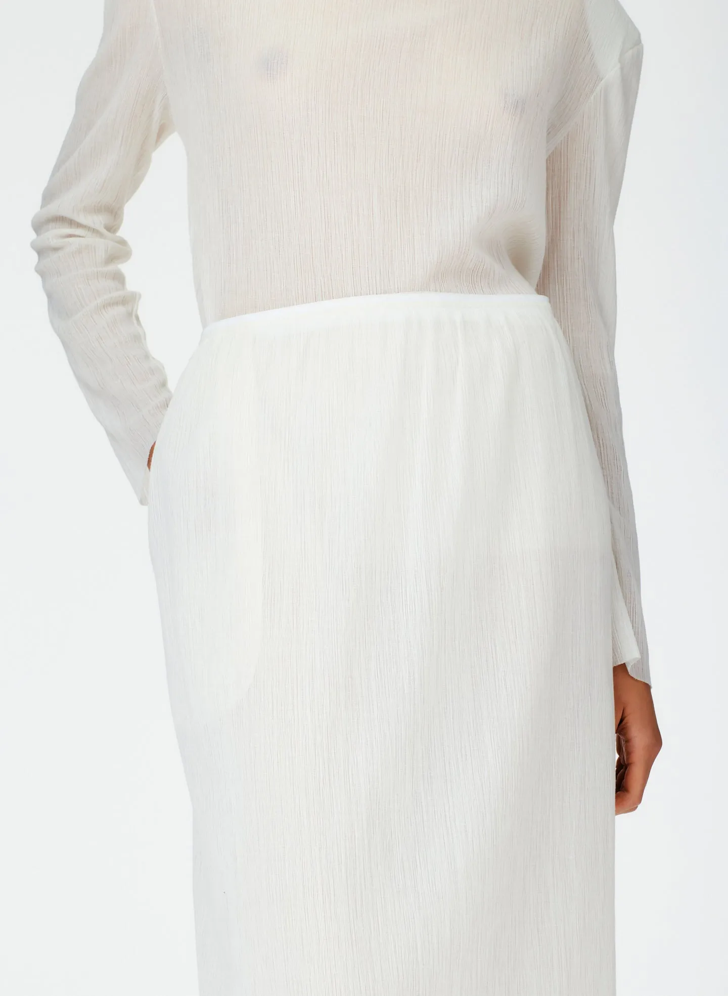 Crepe Gauze Pull On Skirt