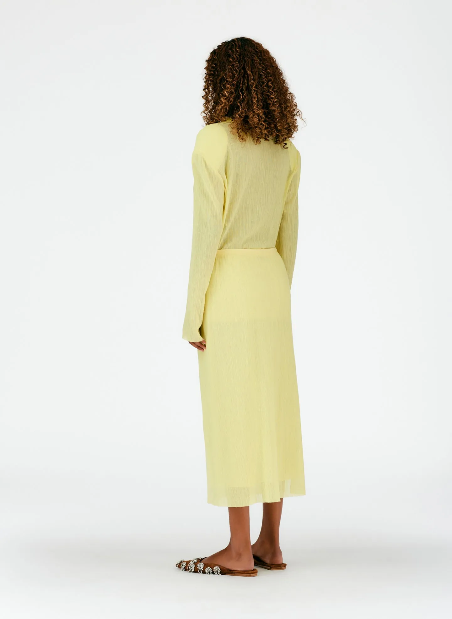 Crepe Gauze Pull On Skirt