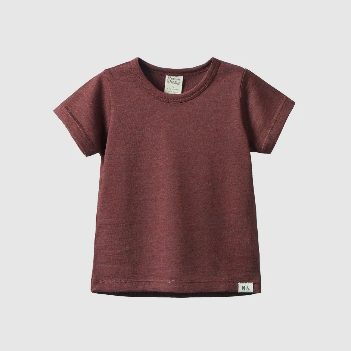 Essential Short Sleeve River Tee - 100% Organic Merino (1-6y)