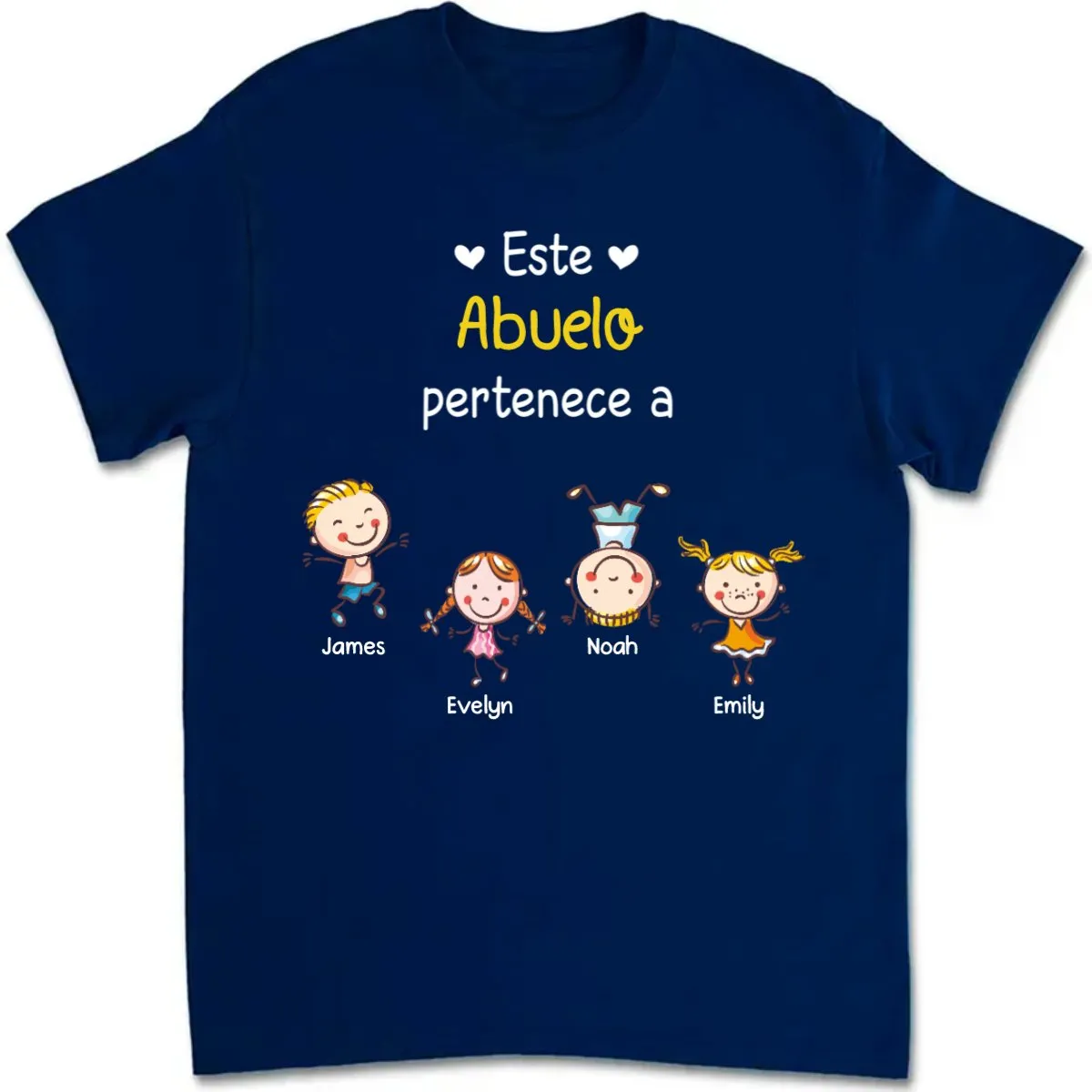 Family - Abuelo Spanish Grandpa Belongs - Personalized Unisex T-Shirt