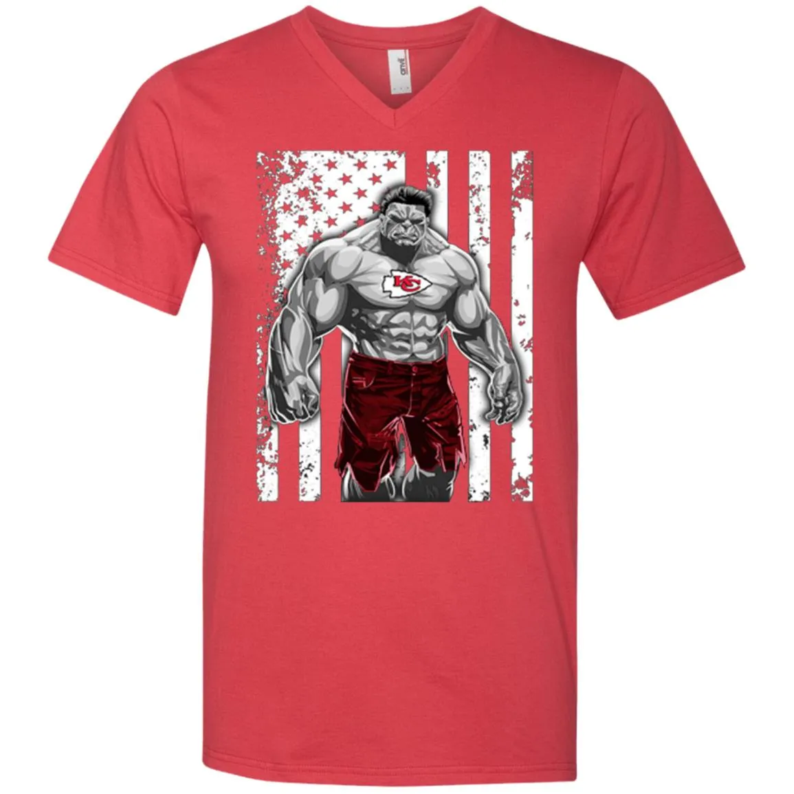 Giants Hulk Kansas City Chiefs T-shirt Men V-Neck T-Shirt