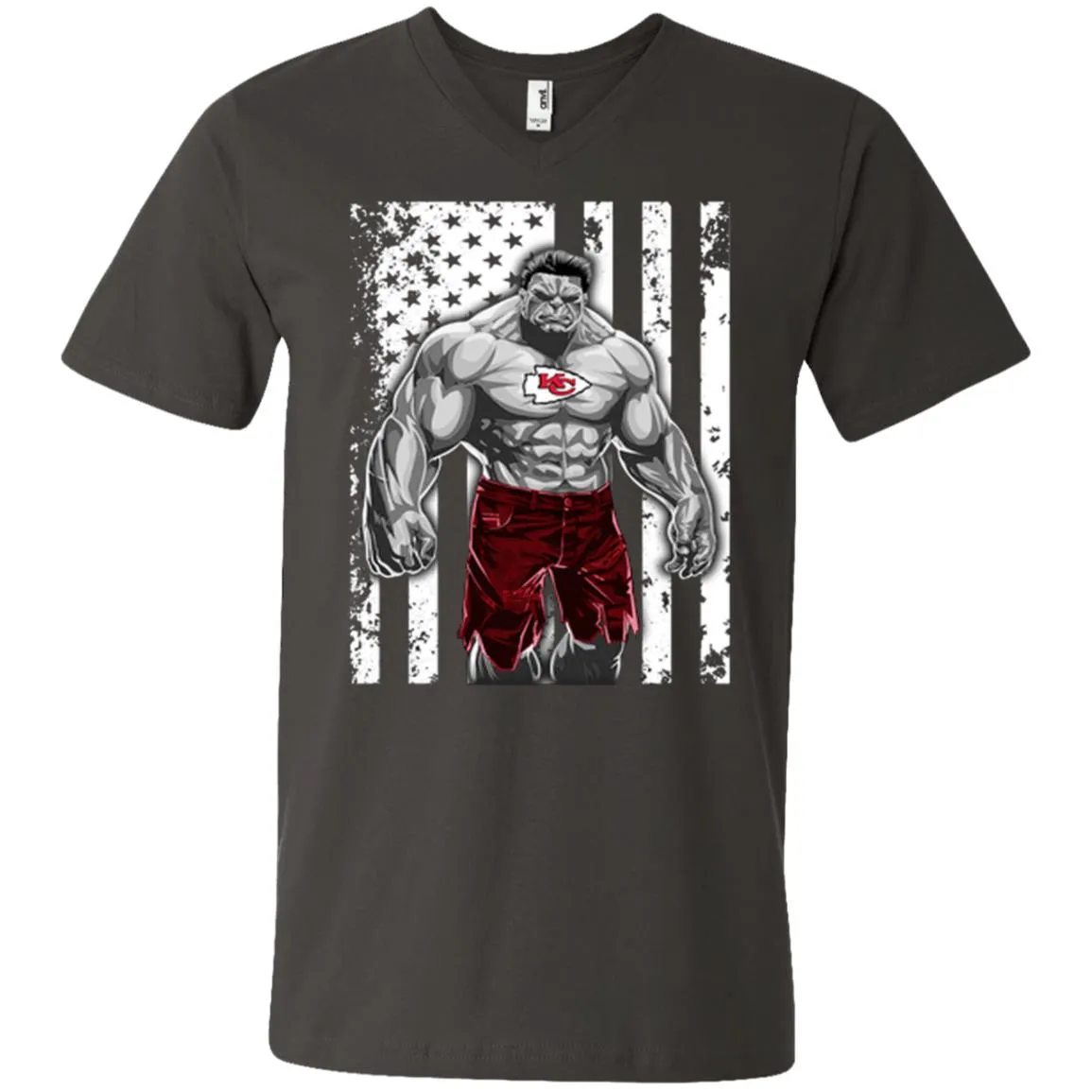 Giants Hulk Kansas City Chiefs T-shirt Men V-Neck T-Shirt