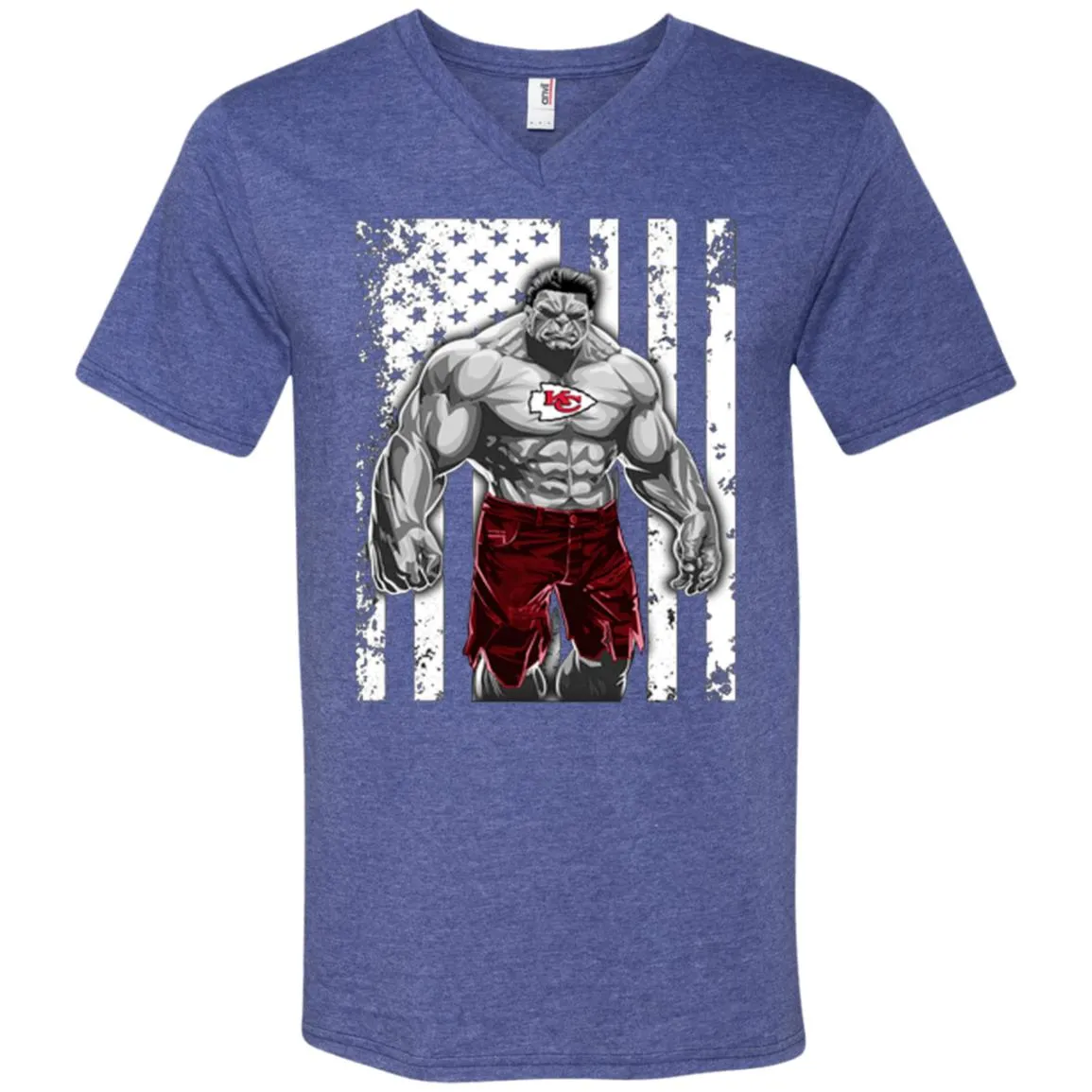 Giants Hulk Kansas City Chiefs T-shirt Men V-Neck T-Shirt