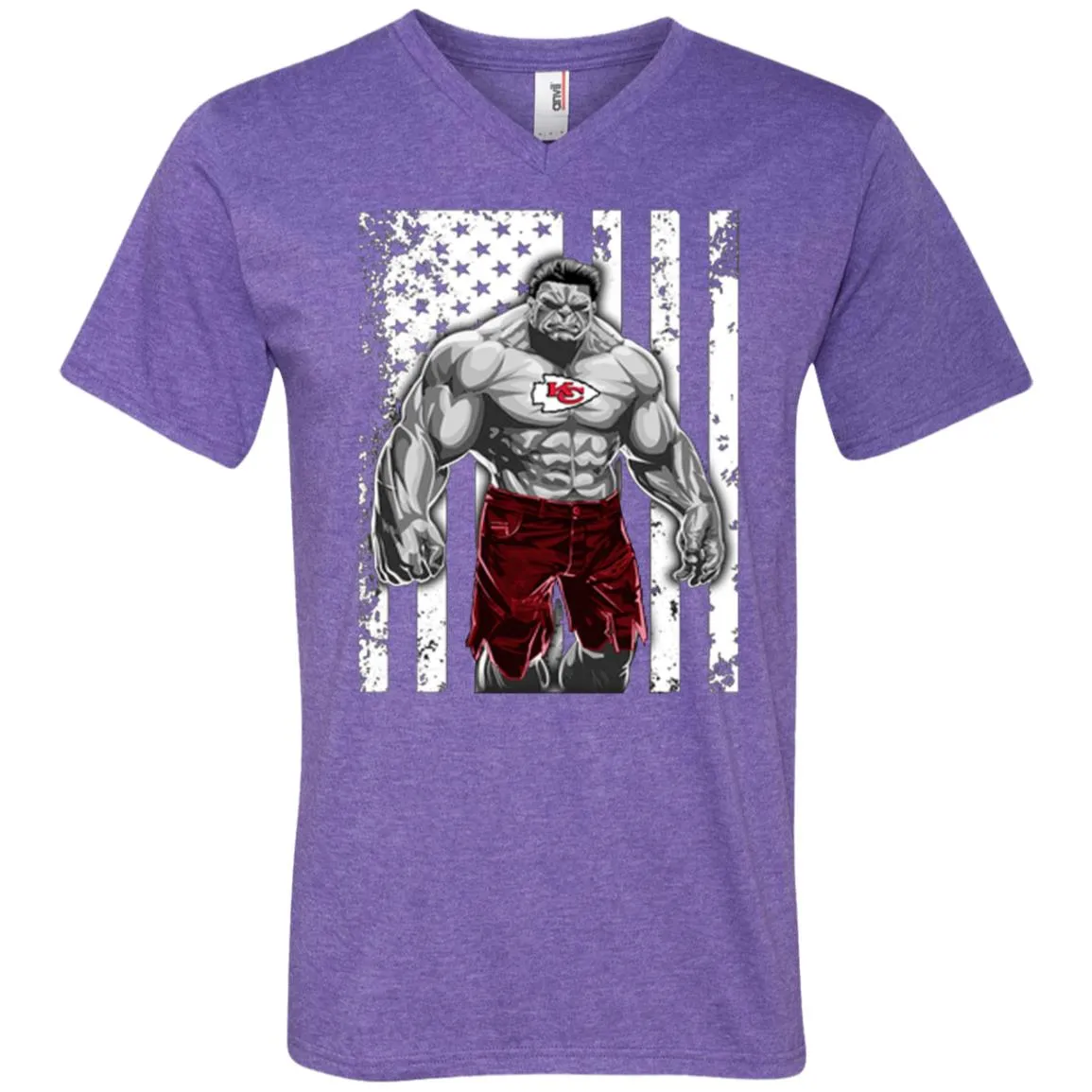 Giants Hulk Kansas City Chiefs T-shirt Men V-Neck T-Shirt