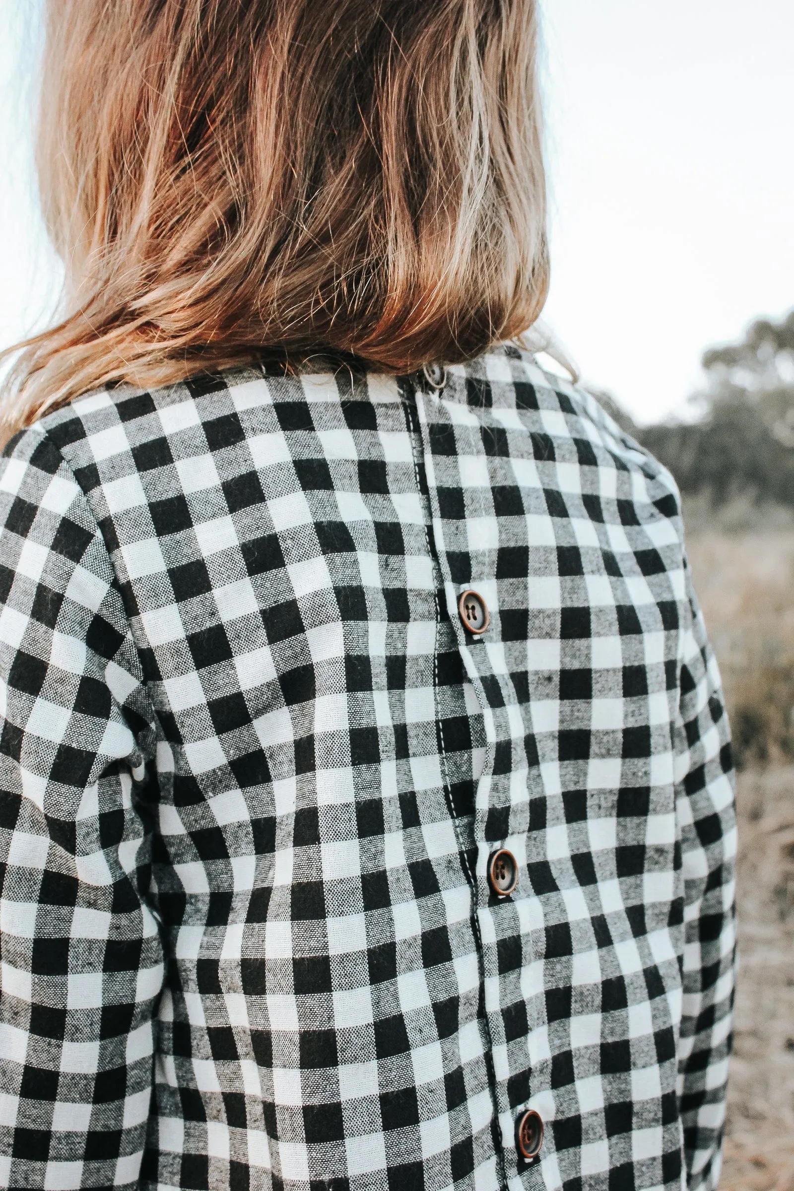 Girls Frankie Dress - Black Check