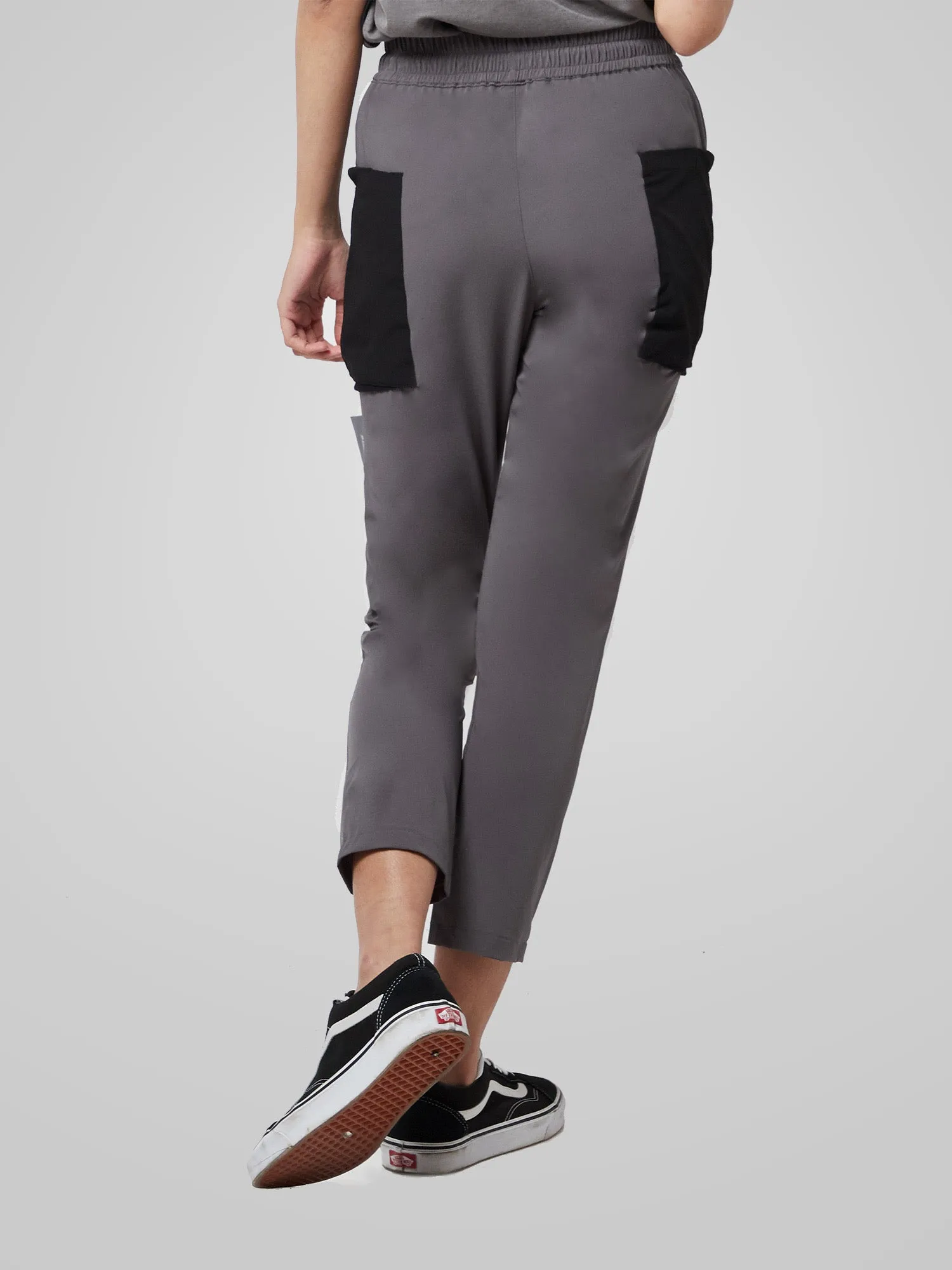 Grey Utilitarian Cargo Female Pants