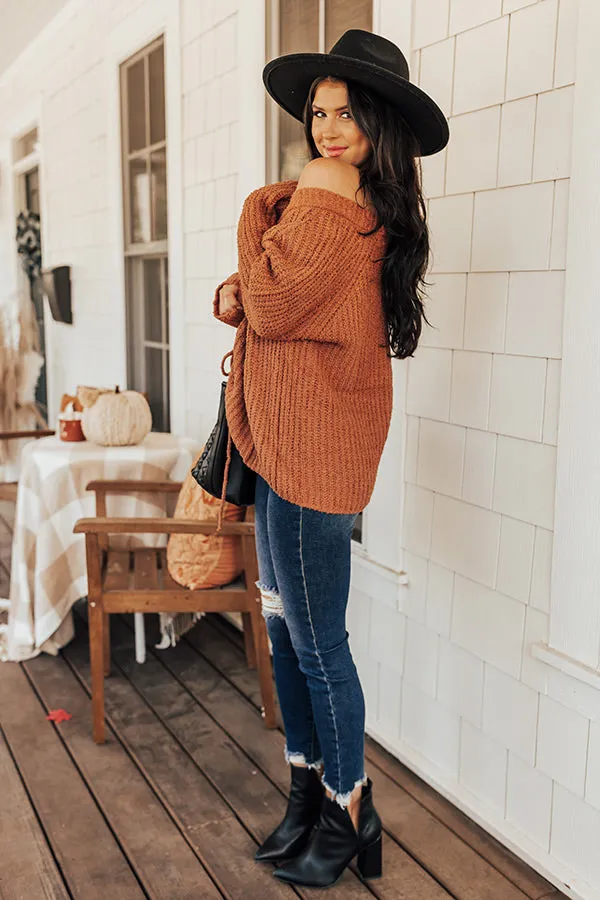 Insta Obsessed Knit Sweater In Camel