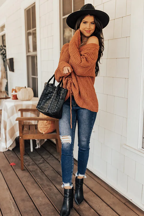 Insta Obsessed Knit Sweater In Camel