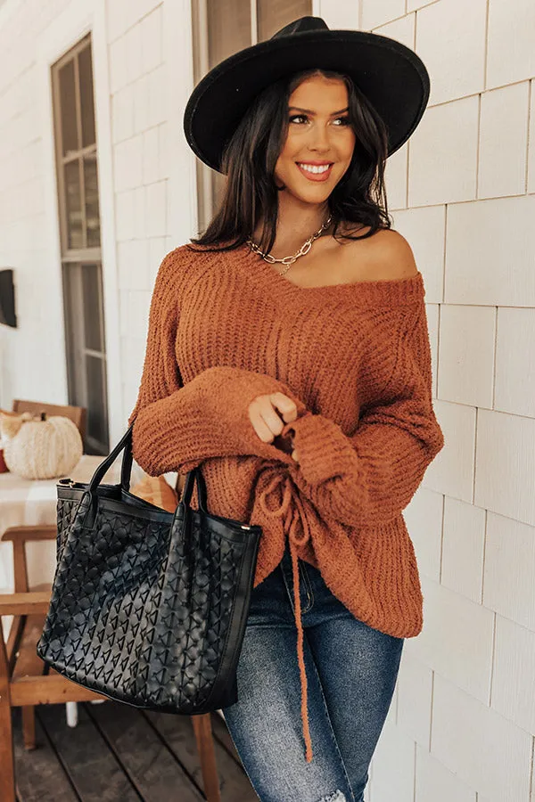Insta Obsessed Knit Sweater In Camel