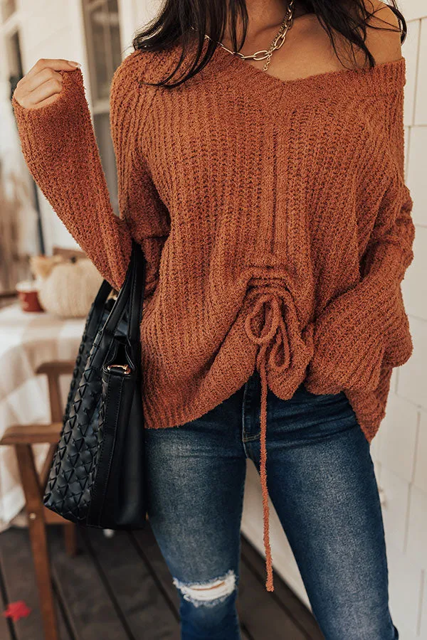 Insta Obsessed Knit Sweater In Camel