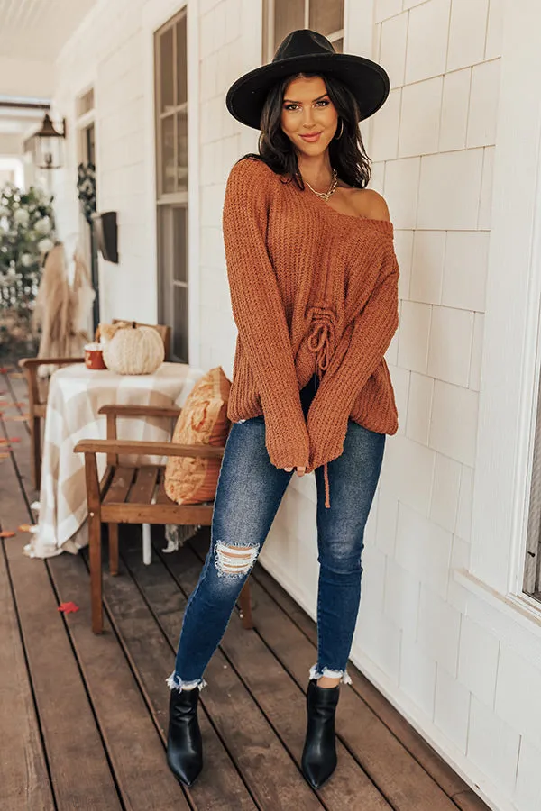 Insta Obsessed Knit Sweater In Camel