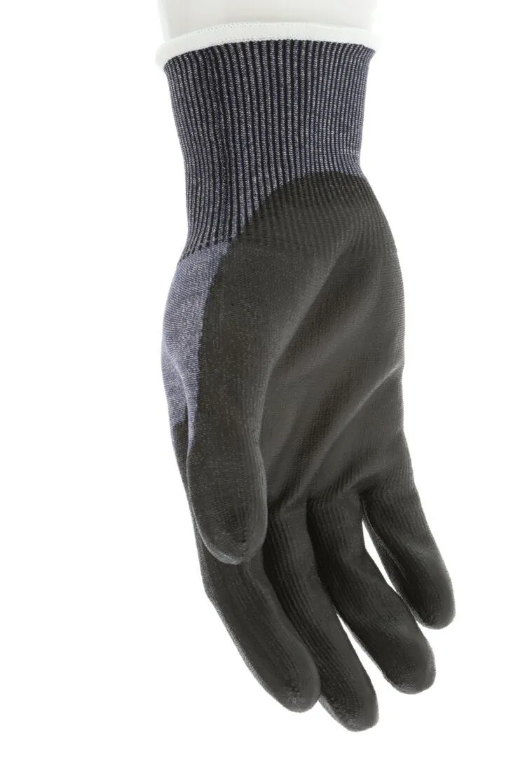 MCR Safety Cut Pro 92738PU 18 Gauge Hypermax Shell, Lightweight Polyurethane Coated Work Gloves, Blue, 1 Pair