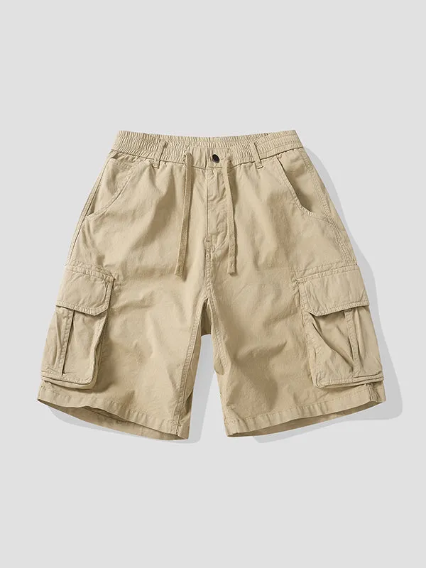Men's Washed Pants Cargo Shorts