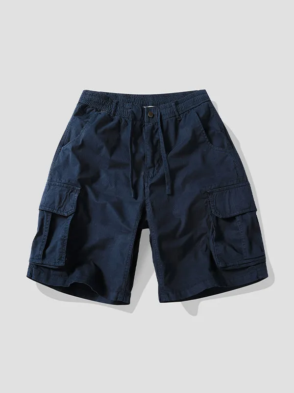Men's Washed Pants Cargo Shorts