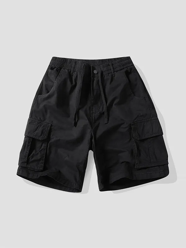 Men's Washed Pants Cargo Shorts