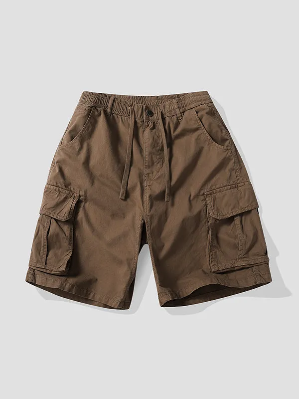 Men's Washed Pants Cargo Shorts