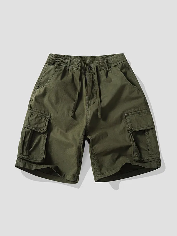 Men's Washed Pants Cargo Shorts