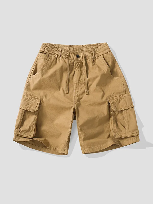 Men's Washed Pants Cargo Shorts