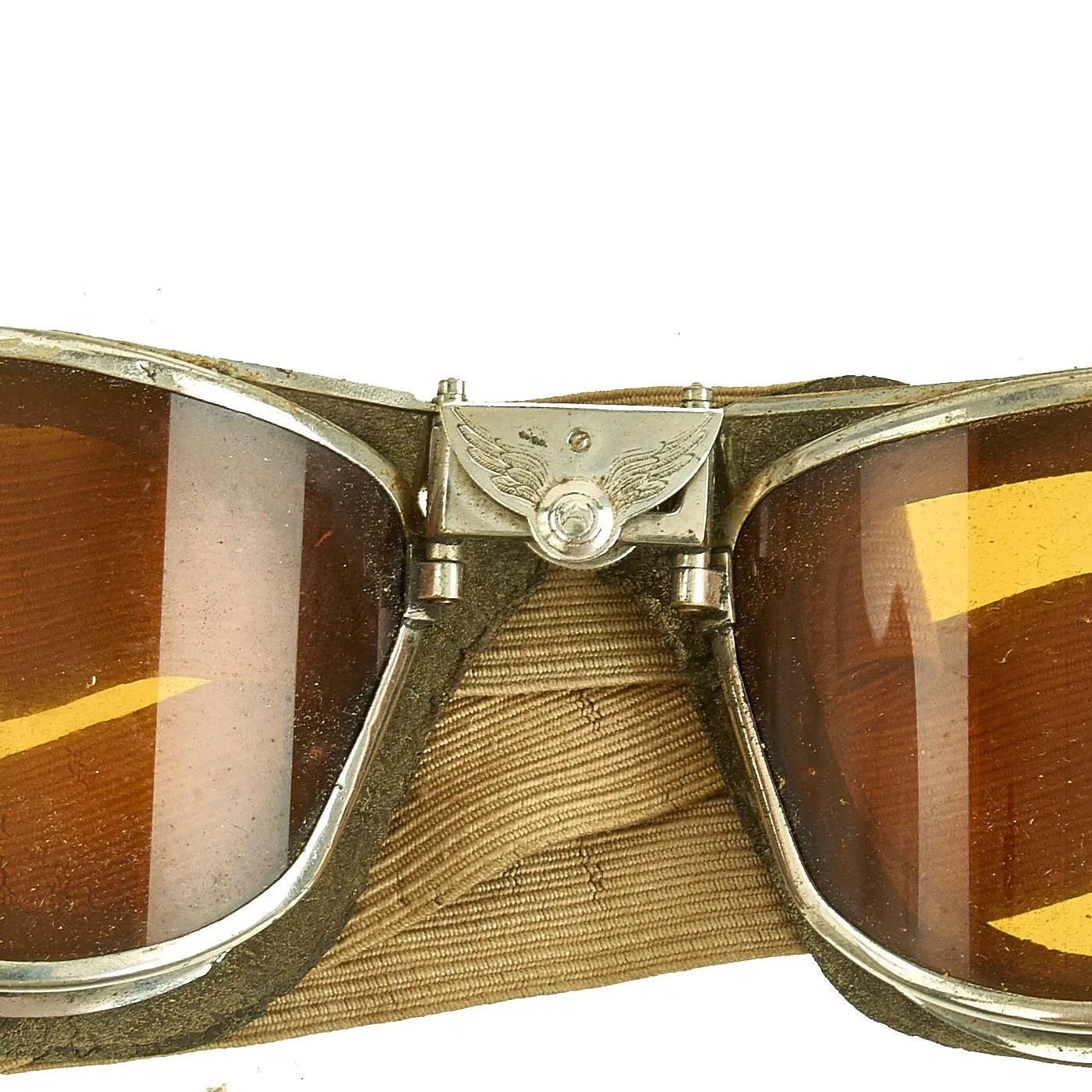 Original U.S. WWII Army Air Force Aviator Flight Helmet Set - AO Goggles, A-11 Helmet, Avionics