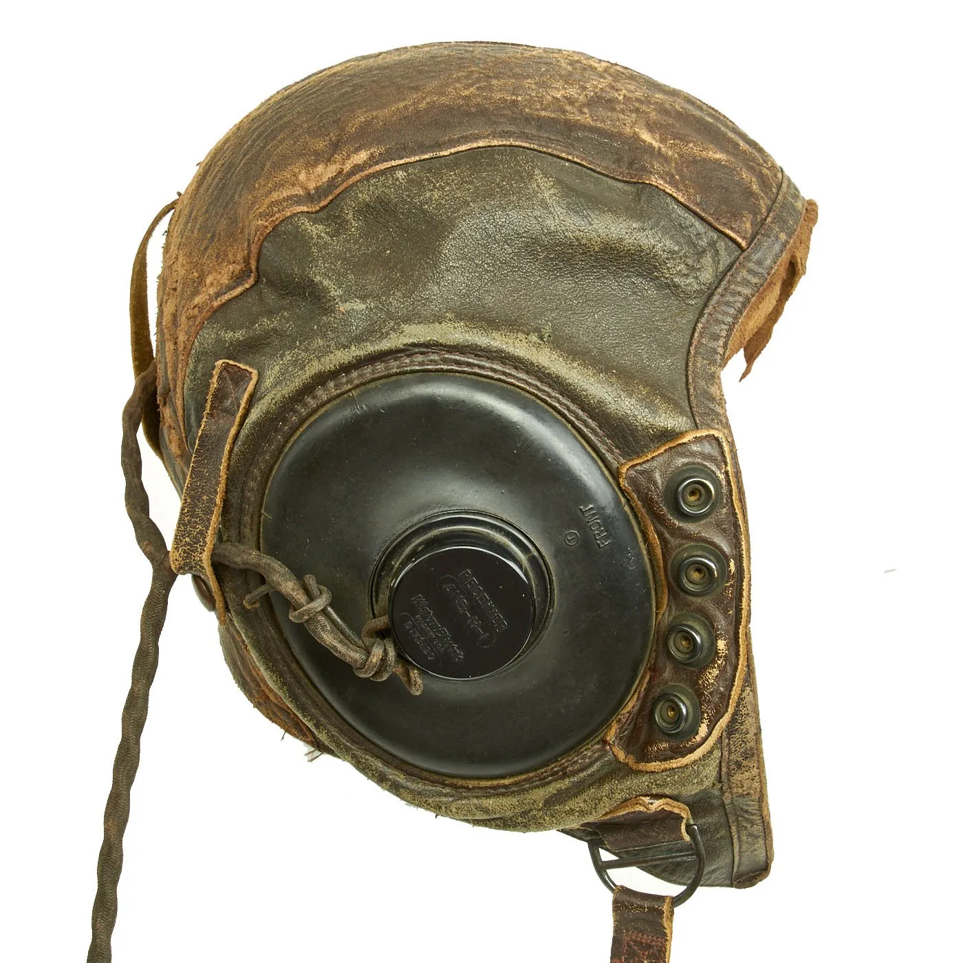 Original U.S. WWII Army Air Force Aviator Flight Helmet Set - AO Goggles, A-11 Helmet, Avionics