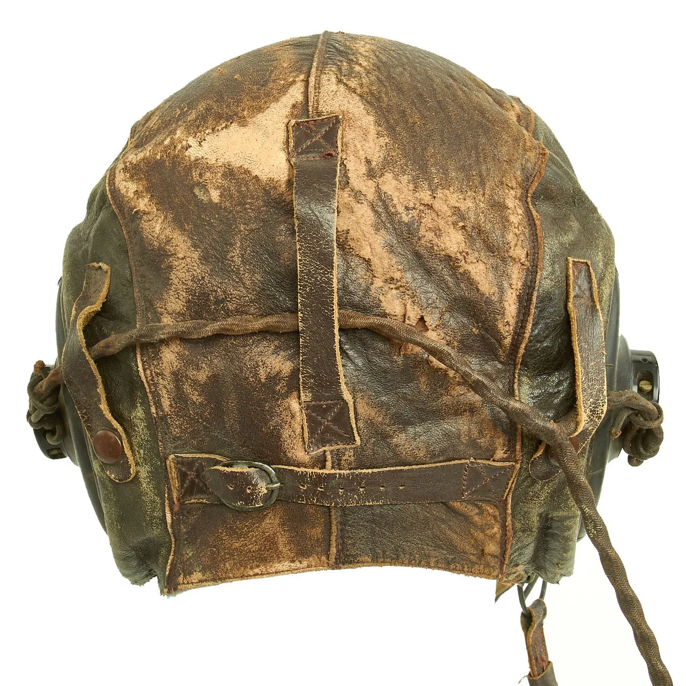 Original U.S. WWII Army Air Force Aviator Flight Helmet Set - AO Goggles, A-11 Helmet, Avionics