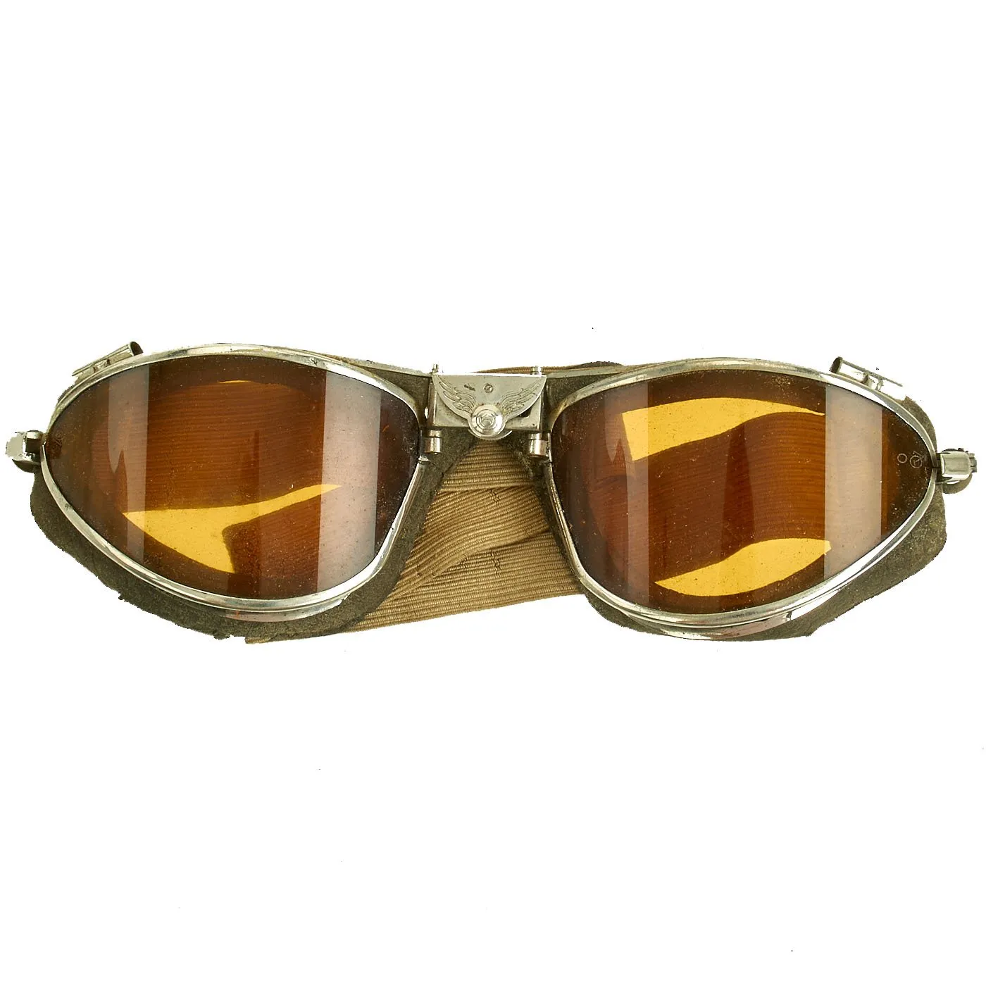 Original U.S. WWII Army Air Force Aviator Flight Helmet Set - AO Goggles, A-11 Helmet, Avionics