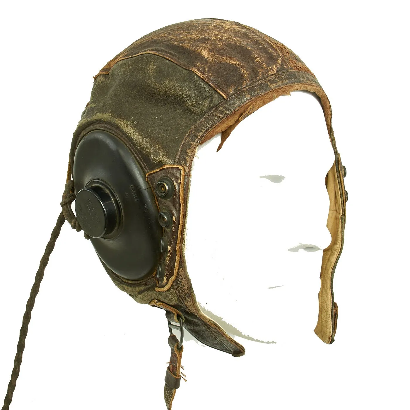 Original U.S. WWII Army Air Force Aviator Flight Helmet Set - AO Goggles, A-11 Helmet, Avionics