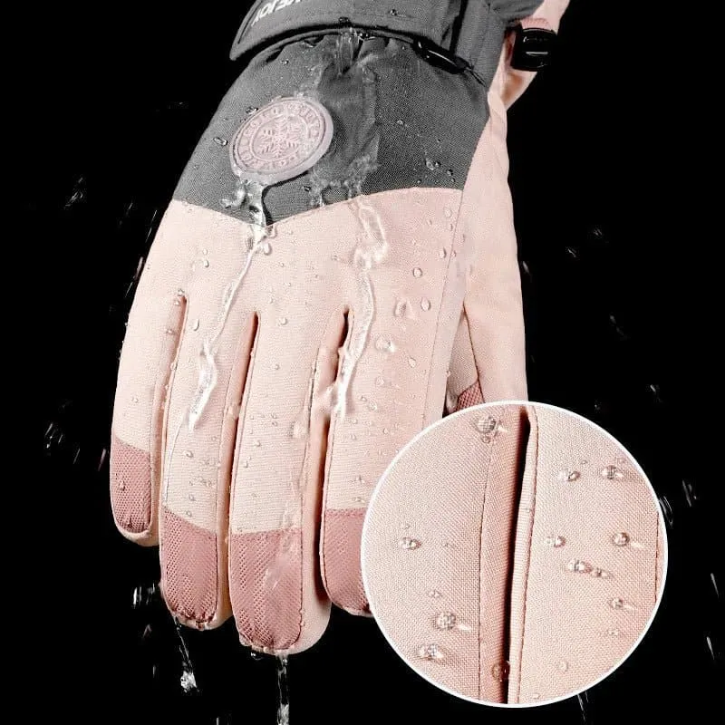 Pink Winter Ski Gloves