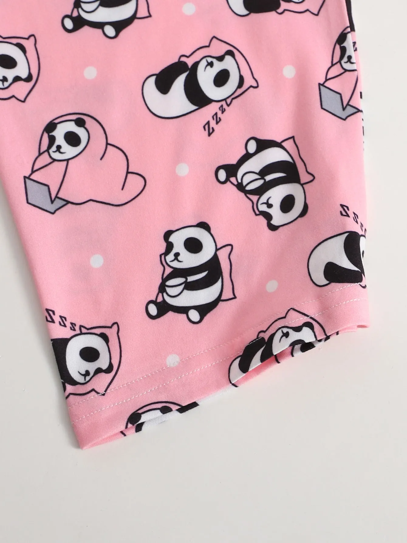 SHEIN Cartoon Panda Print Pyjama Set