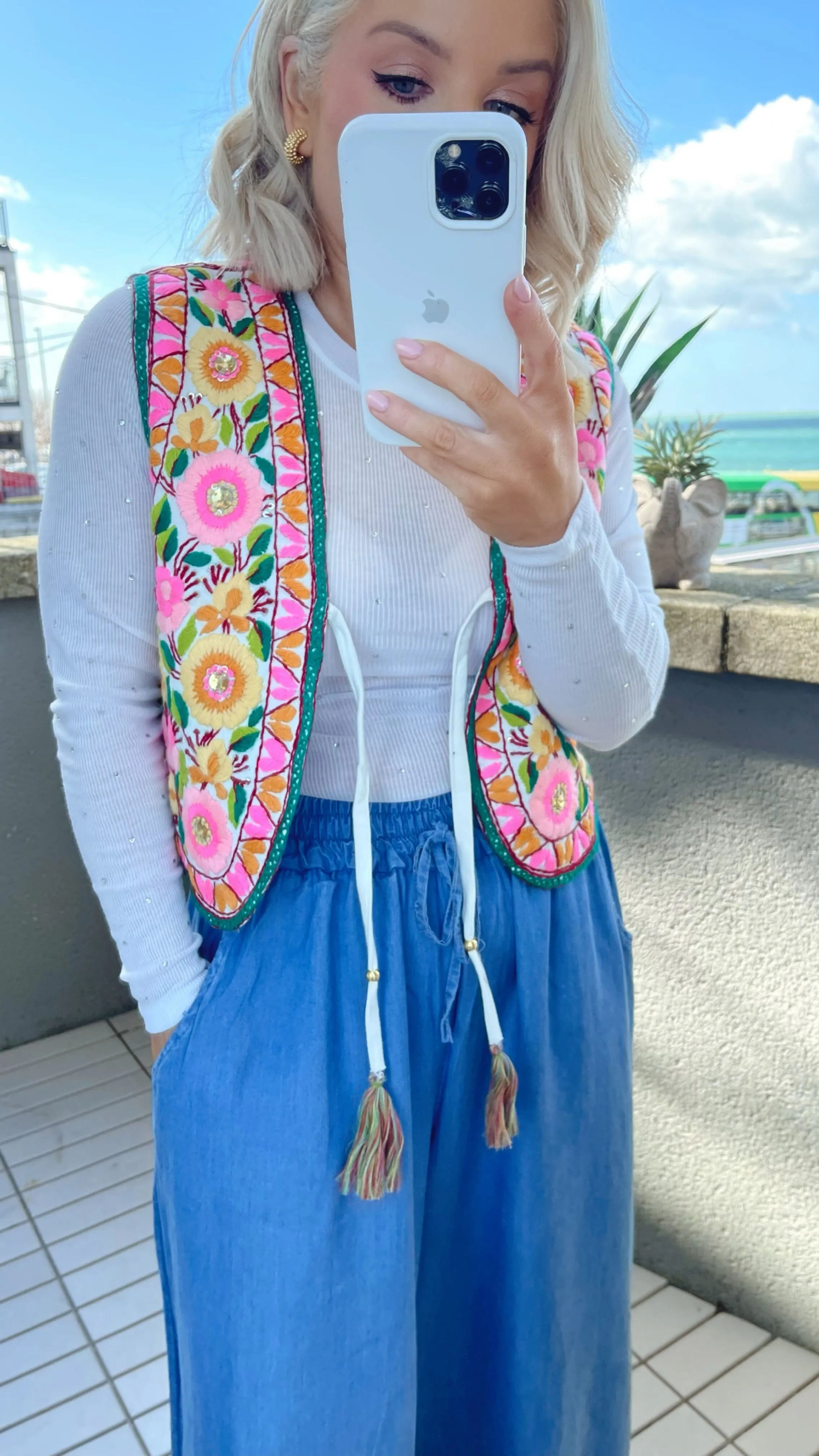 SOLEIL HAND EMBROIDERED GILET