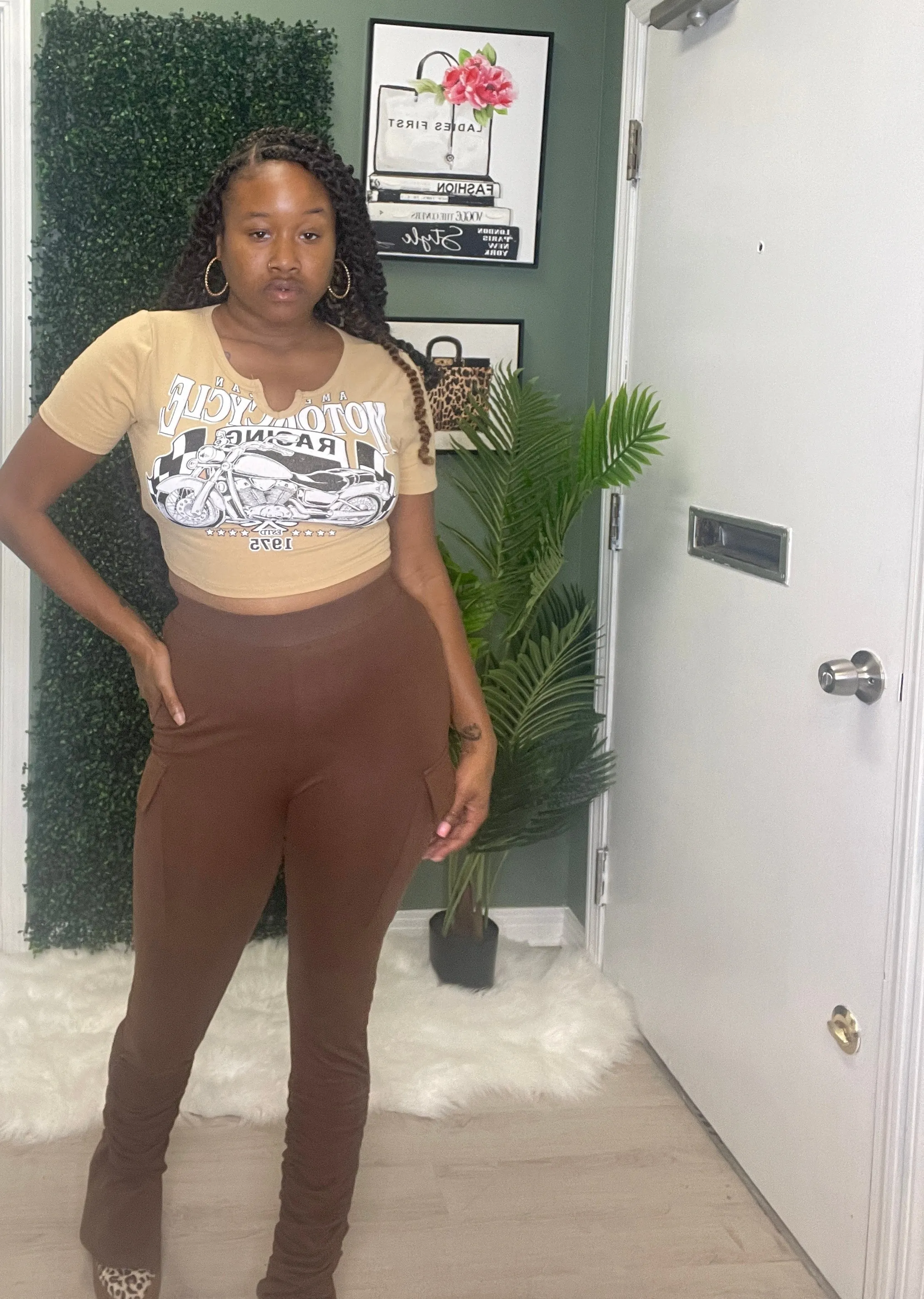 Stack me Brown cargo pants
