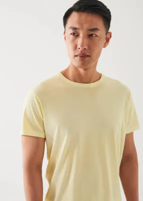 Sunlight Yellow Pima Spray Wash T-Shirt - Patrick Assaraf