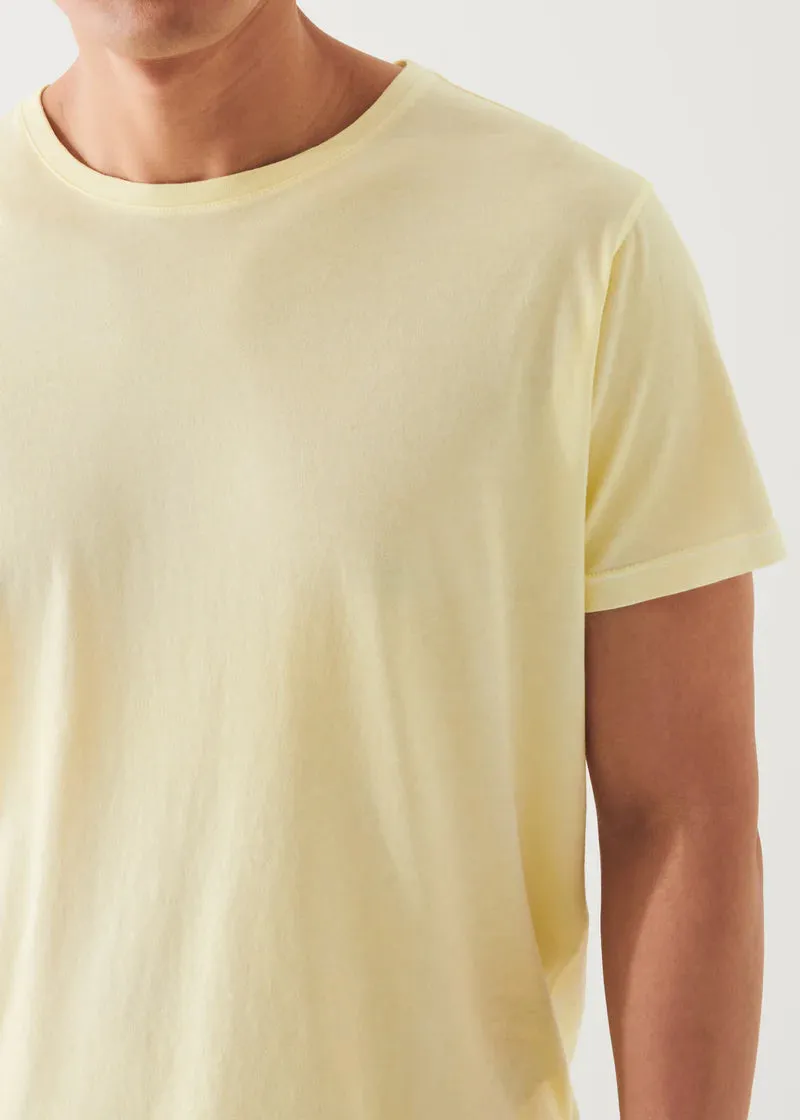 Sunlight Yellow Pima Spray Wash T-Shirt - Patrick Assaraf