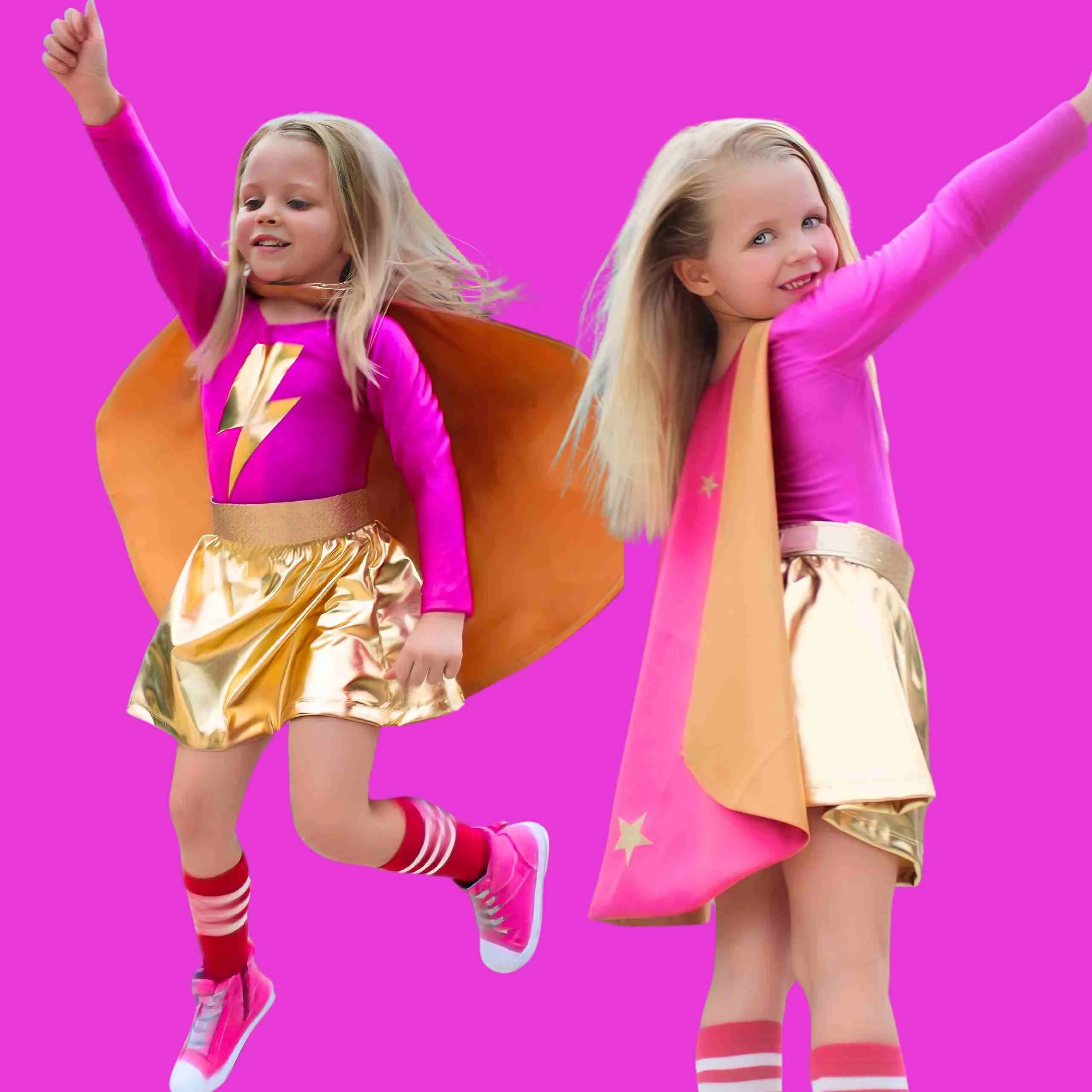 Superhero Star Power Cape Set - Pink