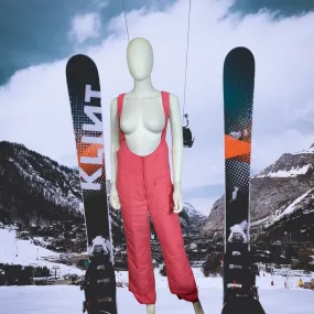 Vintage 1970s Hermans Overall Ski Pant, Pink Snow Pants Size M