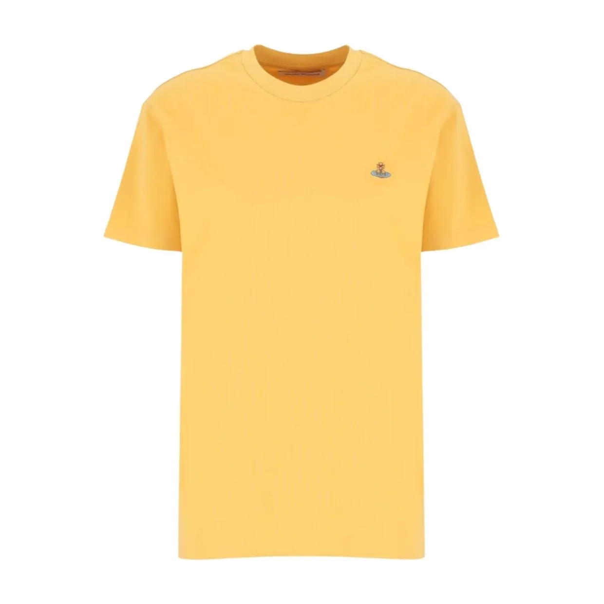 Vivienne Westwood Embroidered Logo Yellow Classic T-Shirt