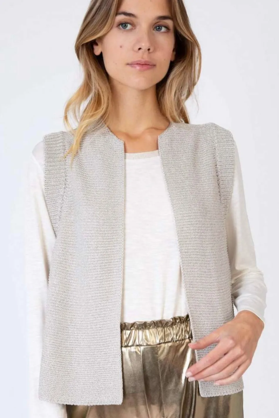 Wren Knit Gilet Cloud