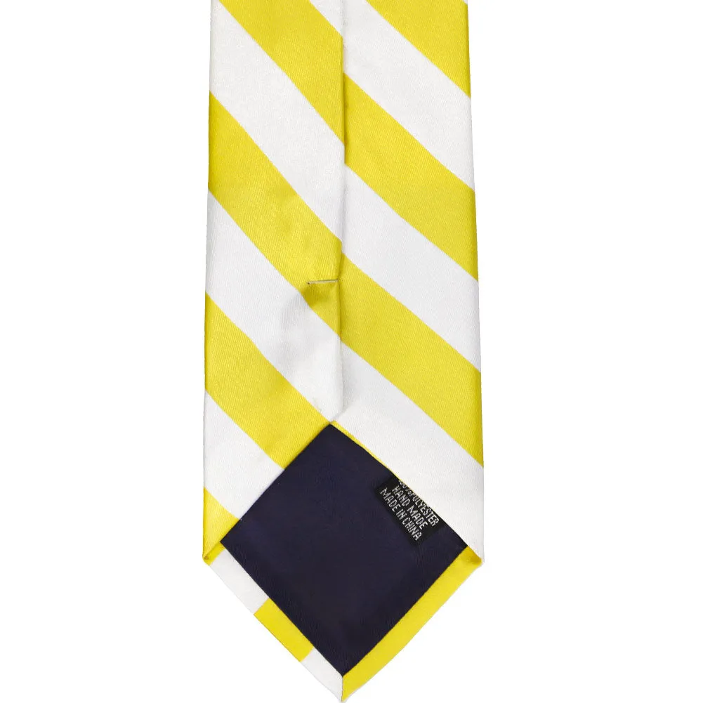 Yellow and White Striped Tie
