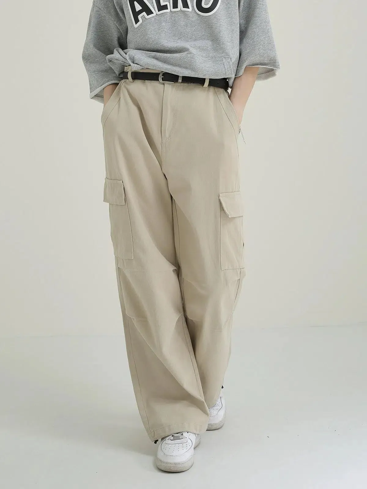 Zhou Side Pocket Pleated Cargo Pants