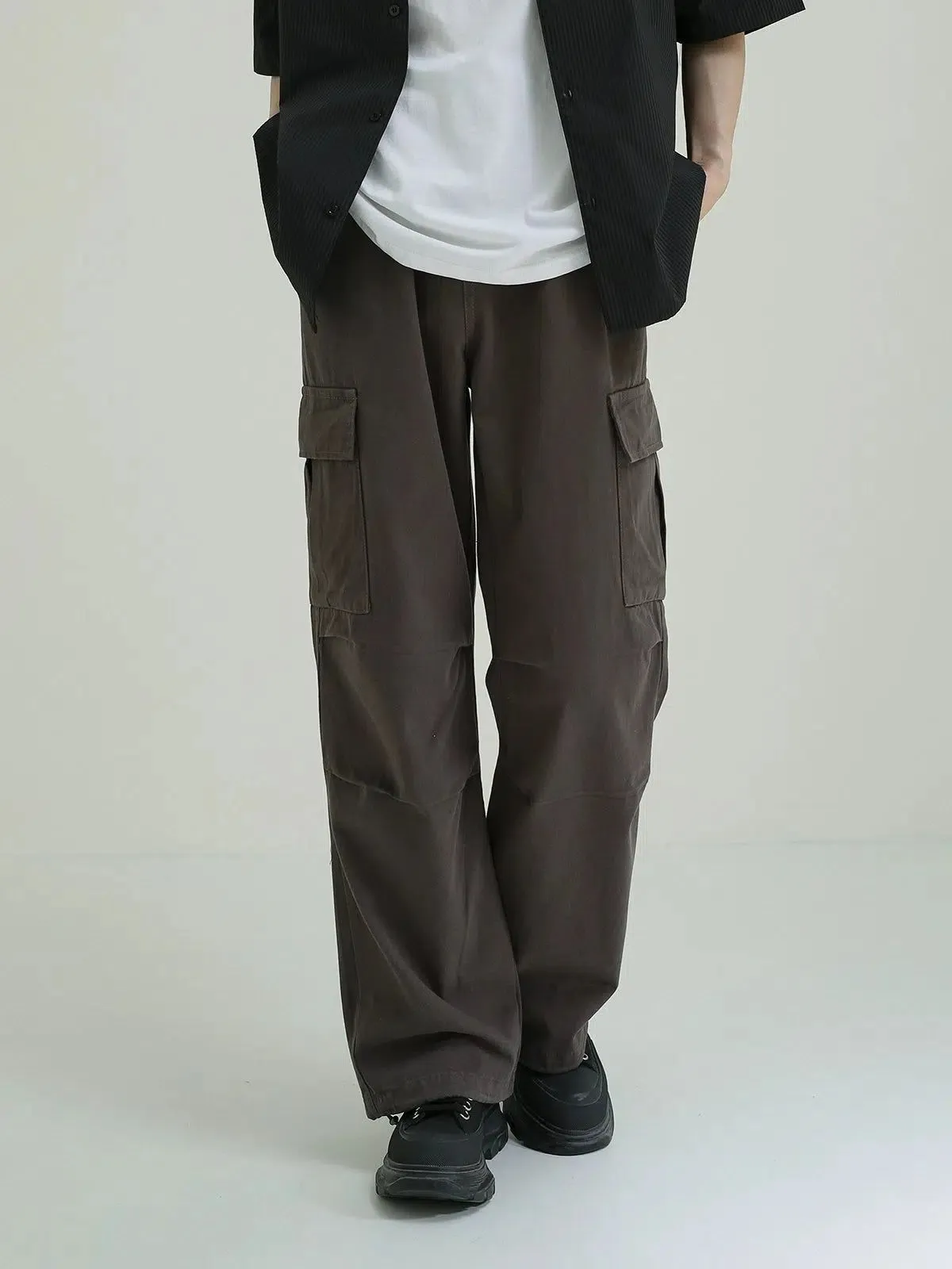 Zhou Side Pocket Pleated Cargo Pants
